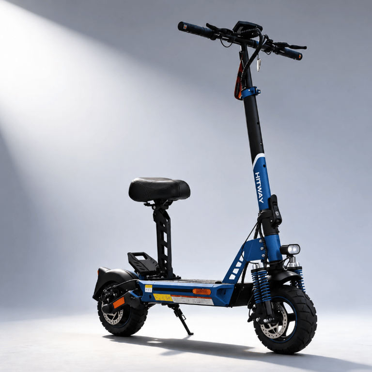H16PRO Patinete Elétrico Hitway Com Banco 1000W Bateria Litio Peso Maximo 120 kg Autonomia 80Km 