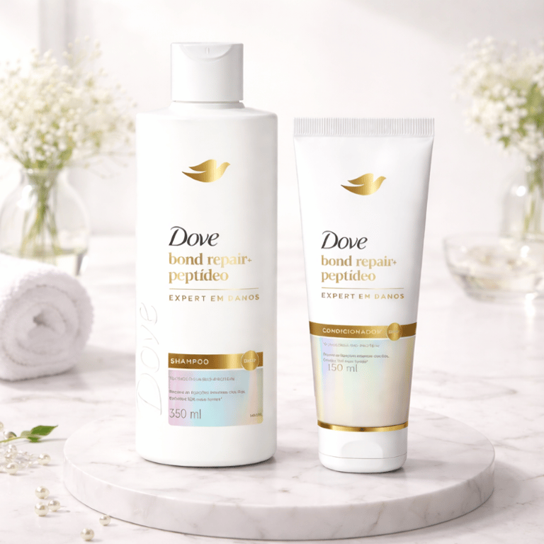 Kit Shampoo 350ml e Condicionador 150ml Dove Bond Repair + Peptídeo