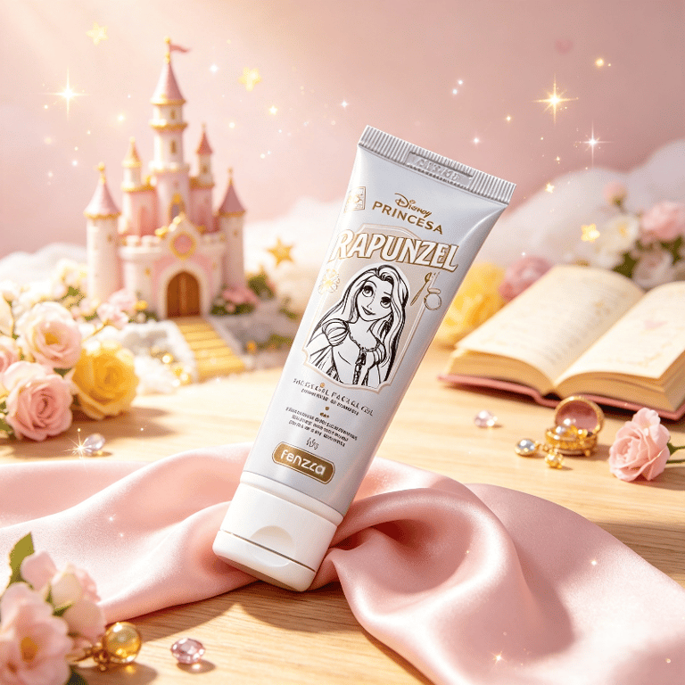 Máscara Gel Facial Hidratante Noturno Rapunzel Princesa Disney Fenzza 30g
