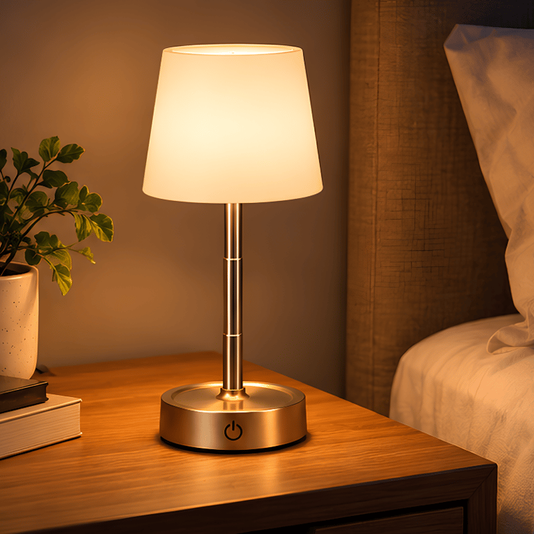 Luminária de Mesa Recarregável Multifuncional com Cúpula Decorativa Iluminação LED e Carregamento USB