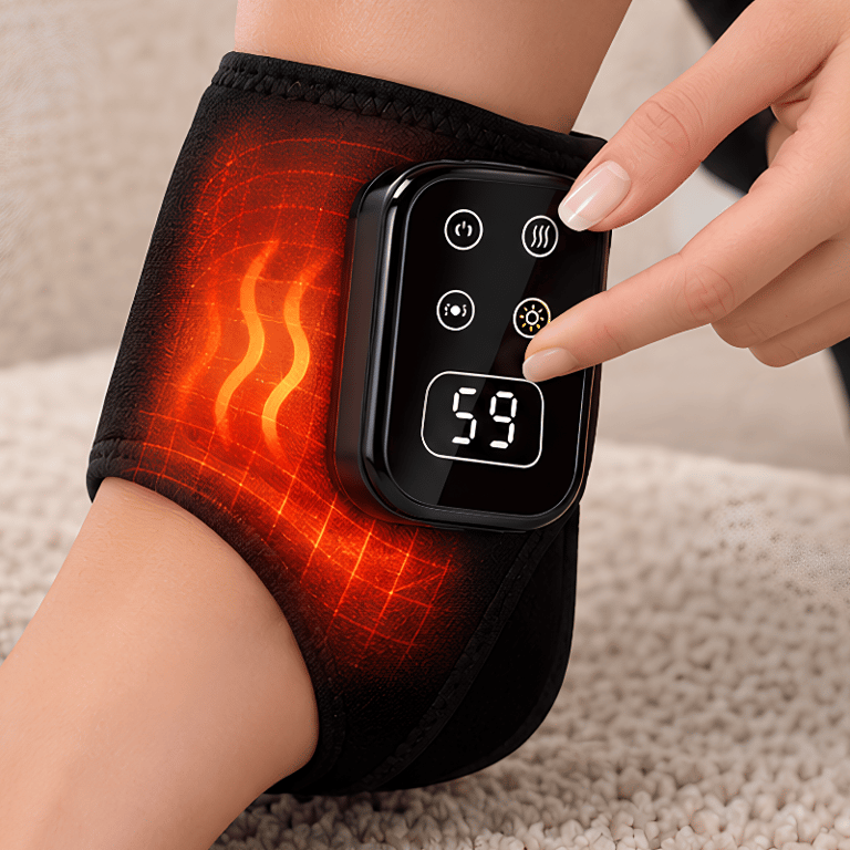 Tornozeleira Aquecedora Sem Fio Com Aquecimento E Vibração Para Conforto E Relaxamento