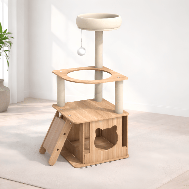 Torre Arranhador Com Casinha Para Gatos