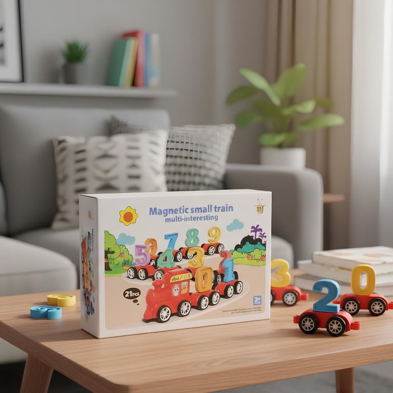 Trenzinho Educativo Montessori Números Pedagógico Com Imã