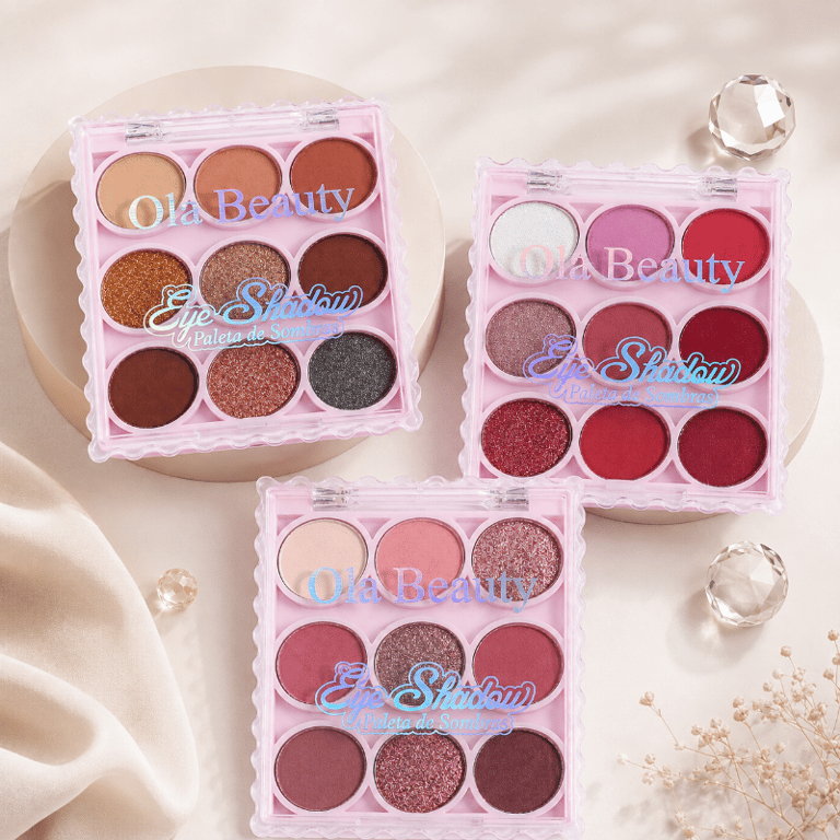 Paleta de Sombras 9 Cores Eye Shadow Ola Beauty