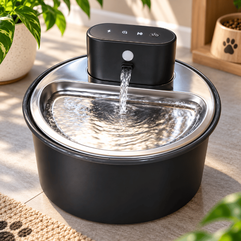 Fonte Recarregável Com Sensor Para Cães E Gatos Inox 3 Litros