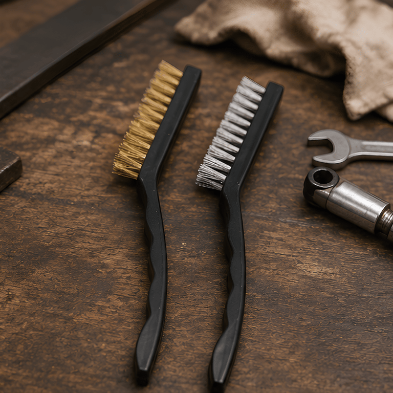 Kit com 2 Escovas de Aço para Limpeza e Remoção de Resíduos