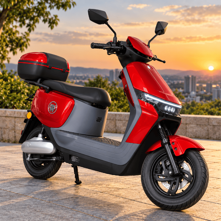 L70 Moto Elétrica Com Baú 1000W Bateria De Lítio Autonomia 45 a 65Km Peso Máximo 150Kg 