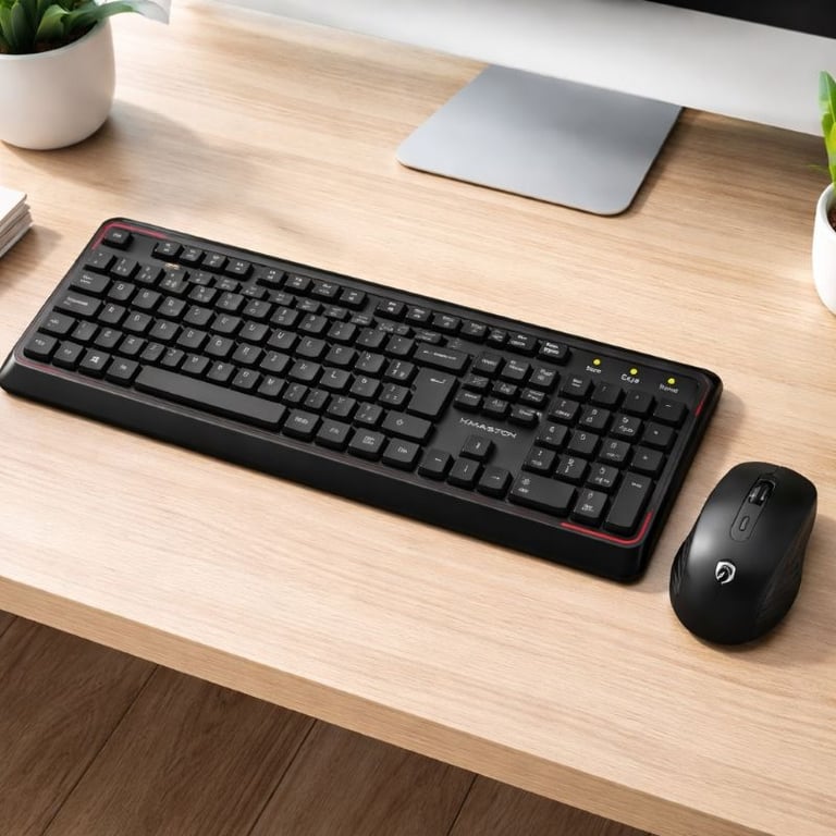 Kit Teclado E Mouse Ergonômico Gamer Sem Fio Preto E Branco
