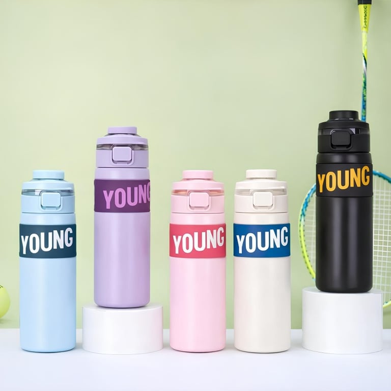 Garrafa Squeeze Térmico 650ml Com Isolamento Para Líquidos Quente E Frio