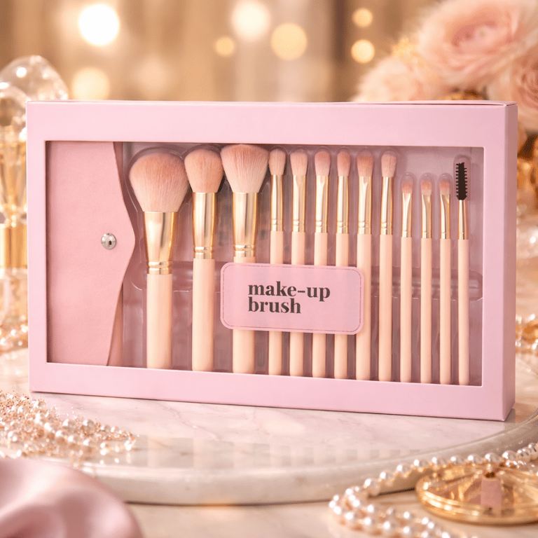 Kit 13 Pincéis Make-up Brush Com Estojo Miravia