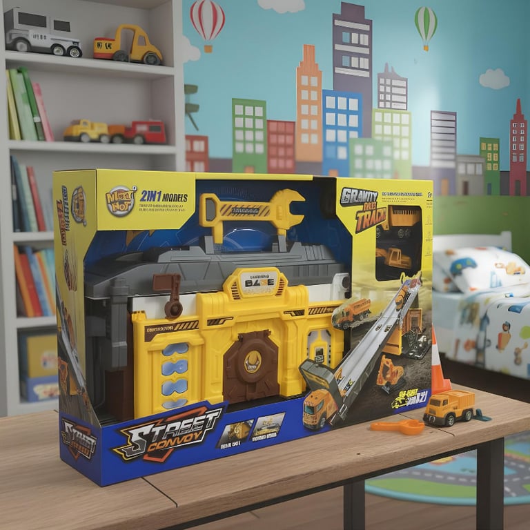 Pista De Corrida 2 Em 1 Gravity Race Track Street Convoy Com Carrinhos Die Cast