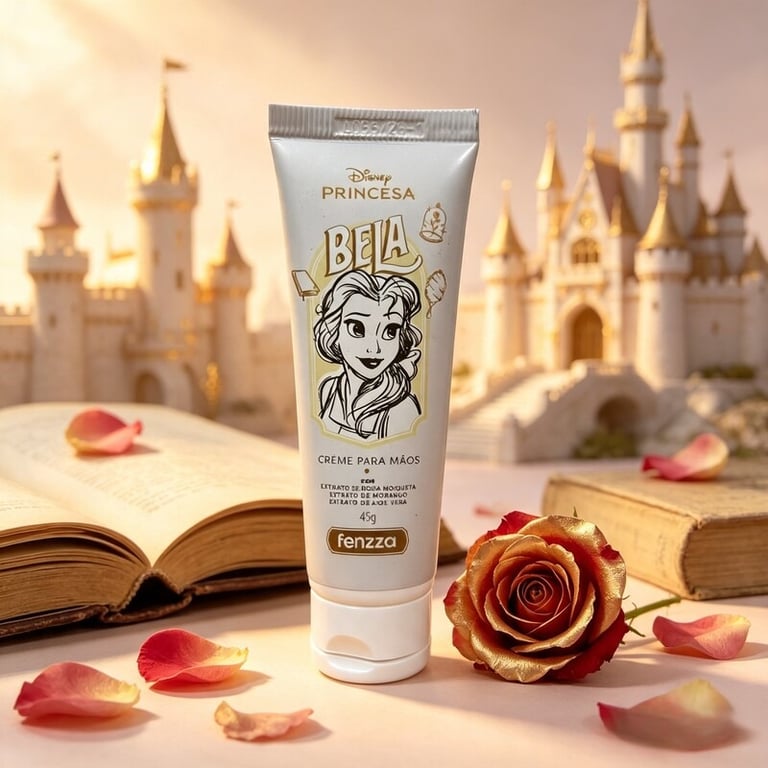 Creme Para Mãos Bela Princesa Disney Fenzza 45g