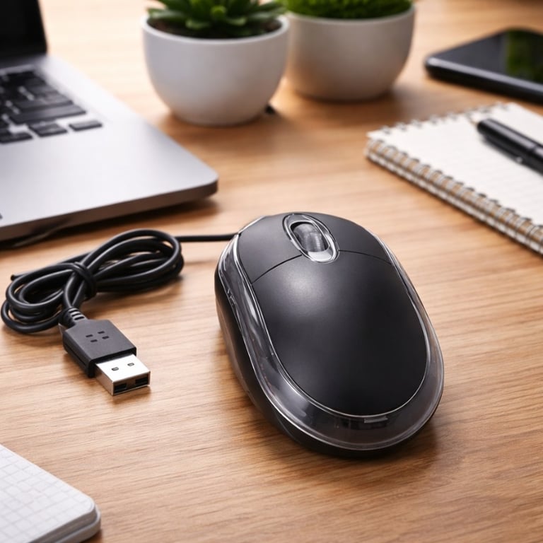 Mini Mouse Óptico Com Fio USB