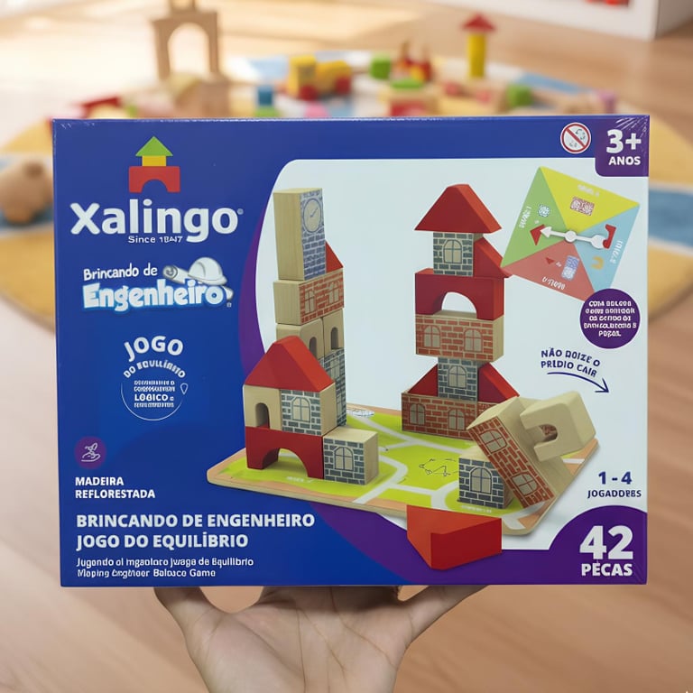 Brincando De Engenheiro Jogo Do Equilíbrio Xalingo 42 Peças