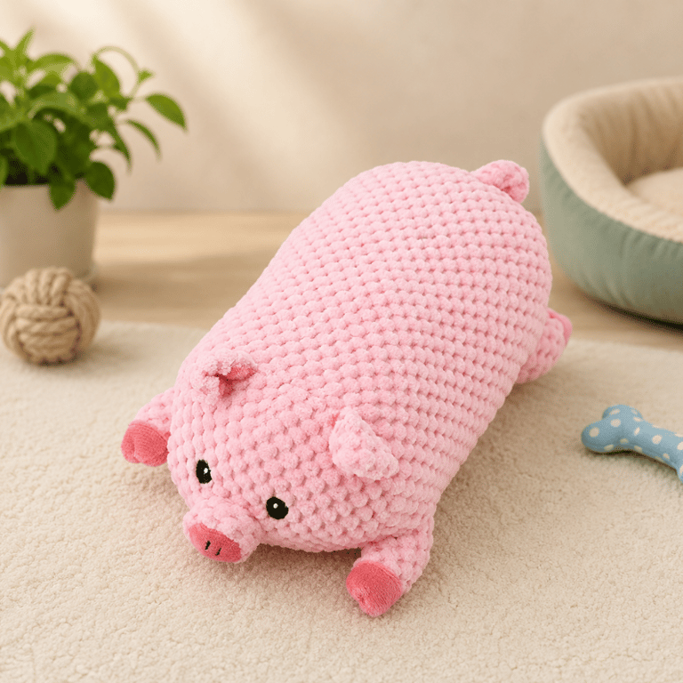 Brinquedo De Pelúcia Porquinho Macio Para Cães