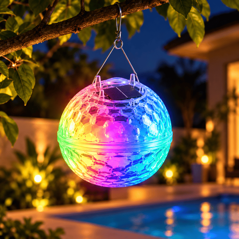 Luminária LED Solar Decorativa Flutuante Recarregável