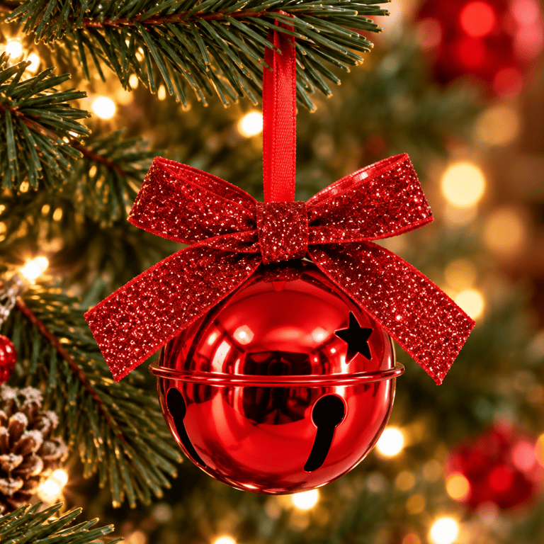 Enfeite Bola De Natal Vermelha 8cm Com Laço Para Árvore Decoração Natalina