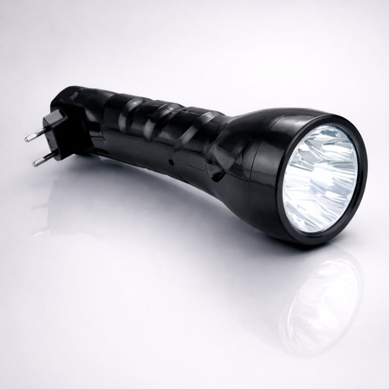 Lanterna LED Recarregável de Tomada 