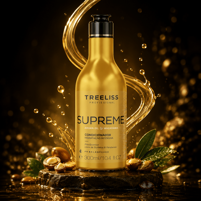 Condicionador Hidratação Intensiva Pós-Química Supreme Argan Oil & Macadâmia Treeliss 300ml