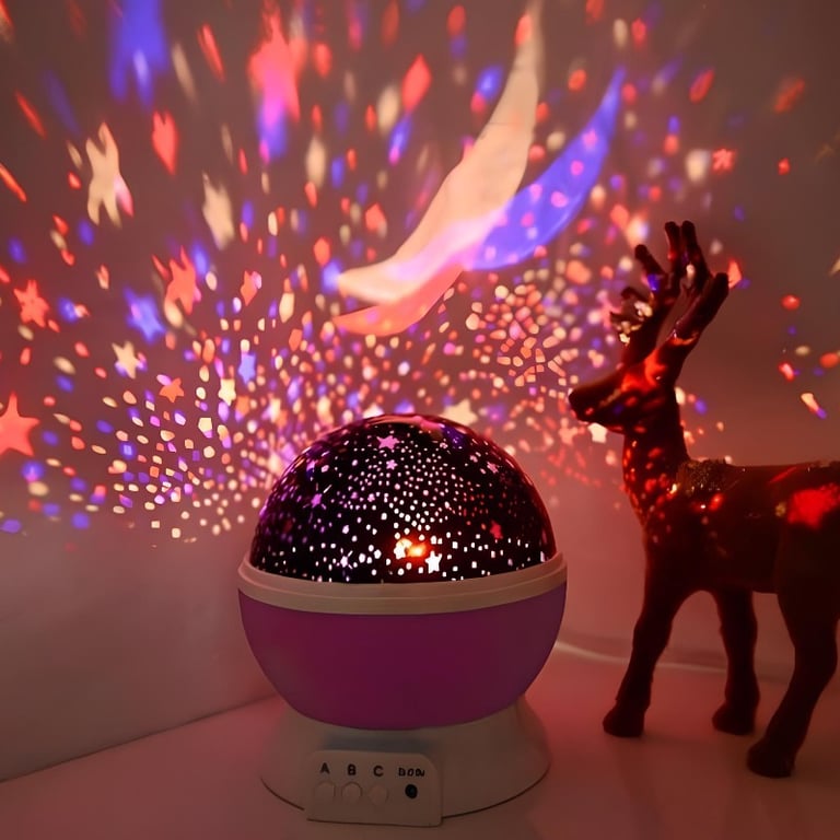 Luminária Projetor De Estrelas Giratório Galáxia LED