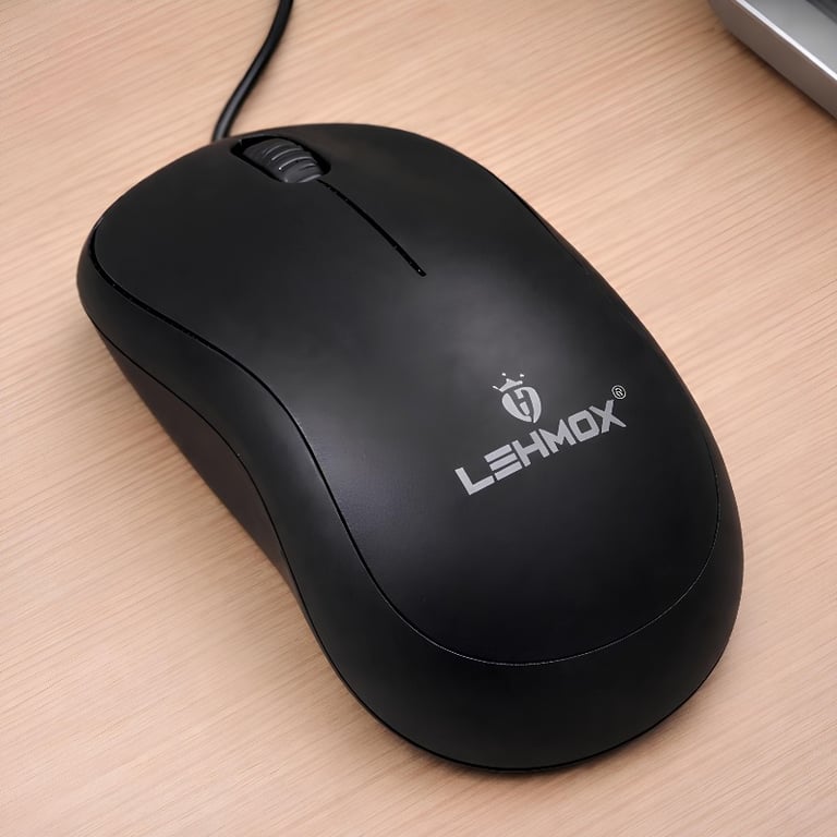 Mouse Com Fio USB Confortável Para Computador E Notebook