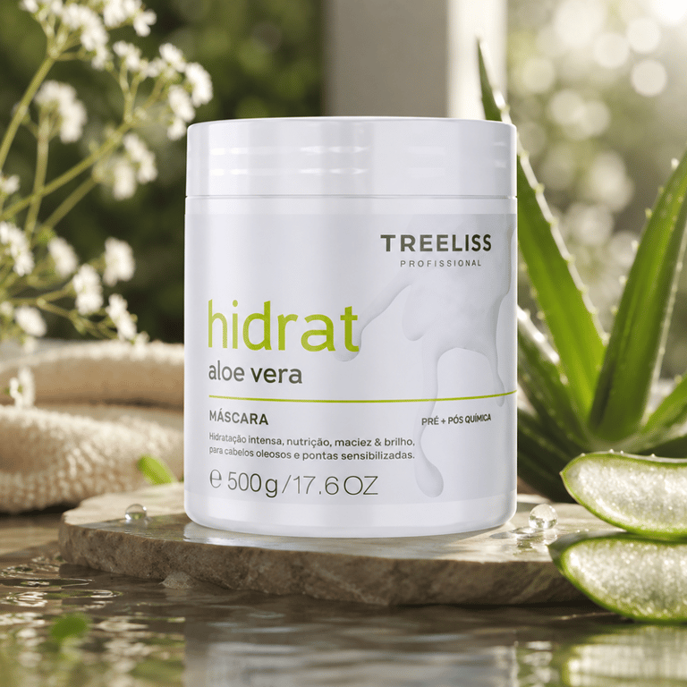 Máscara Hidrat Aloe Vera Cabelos Oleosos Treeliss 500ml