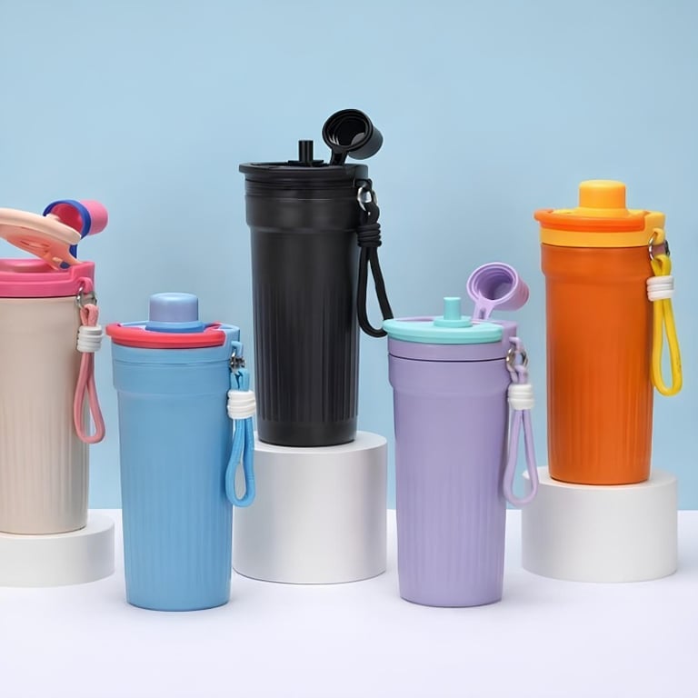 Copo Térmico 750ml Com Alça E Tampa Vedada Antivazamento