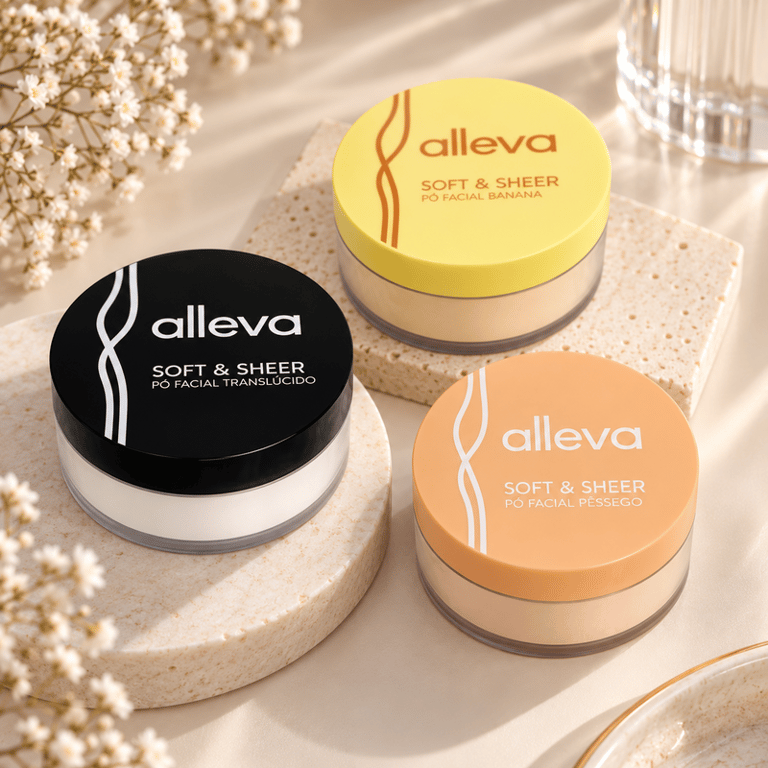 Pó Facial Soft & Sheer Alleva 10g