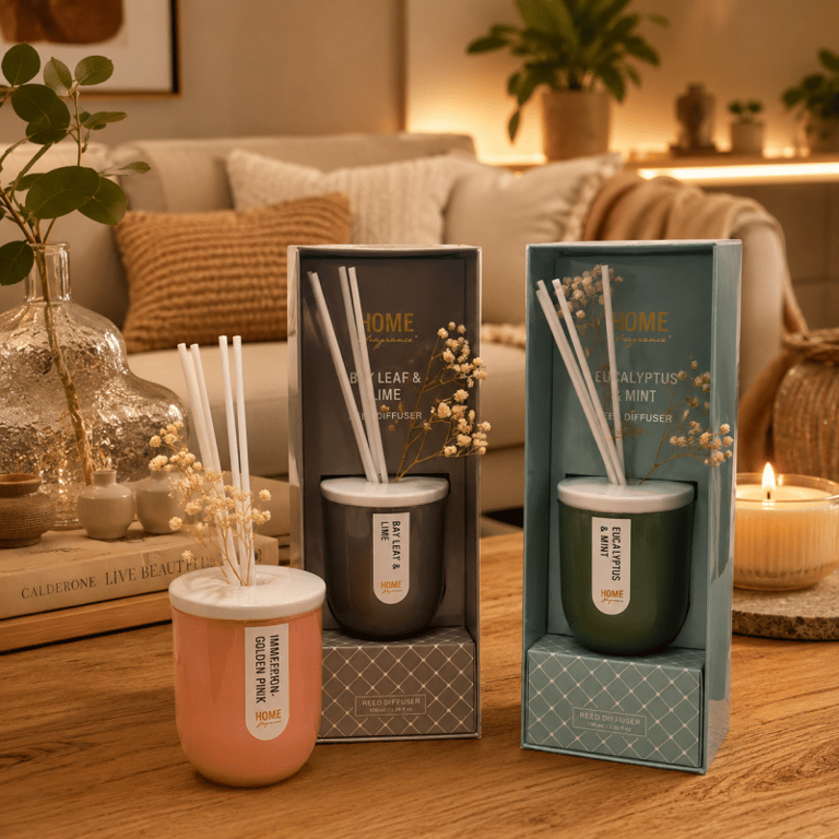Difusor Decorativo com Varetas e Flores Secas