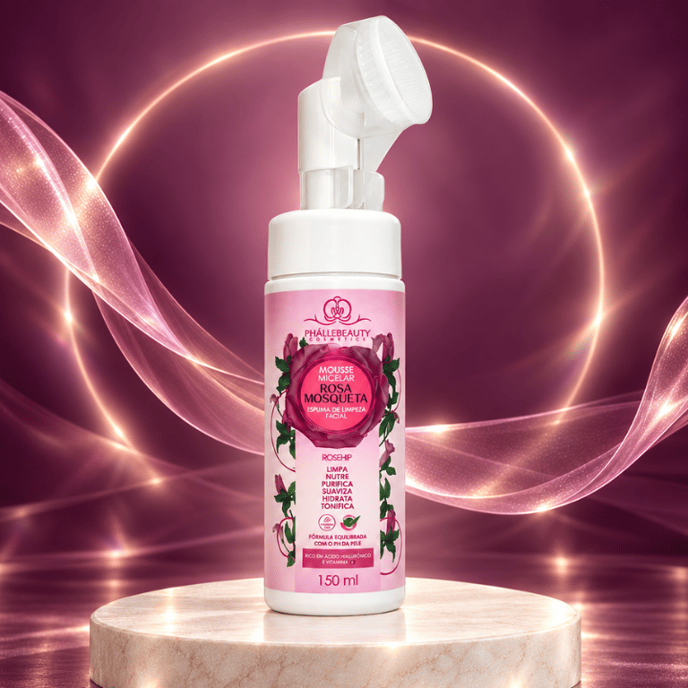 Espuma De Limpeza Facial Mousse Micelar Rosa Mosqueta Phállebeauty 150ml