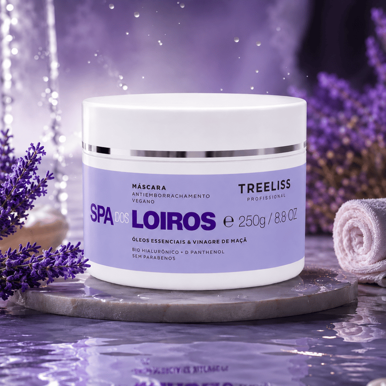 Máscara Antiemborrachamento Vegano Spa Dos Loiros Treeliss 250g