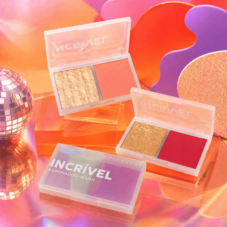 Duo Iluminador + Blush Incrível Jasmyne 10,5g