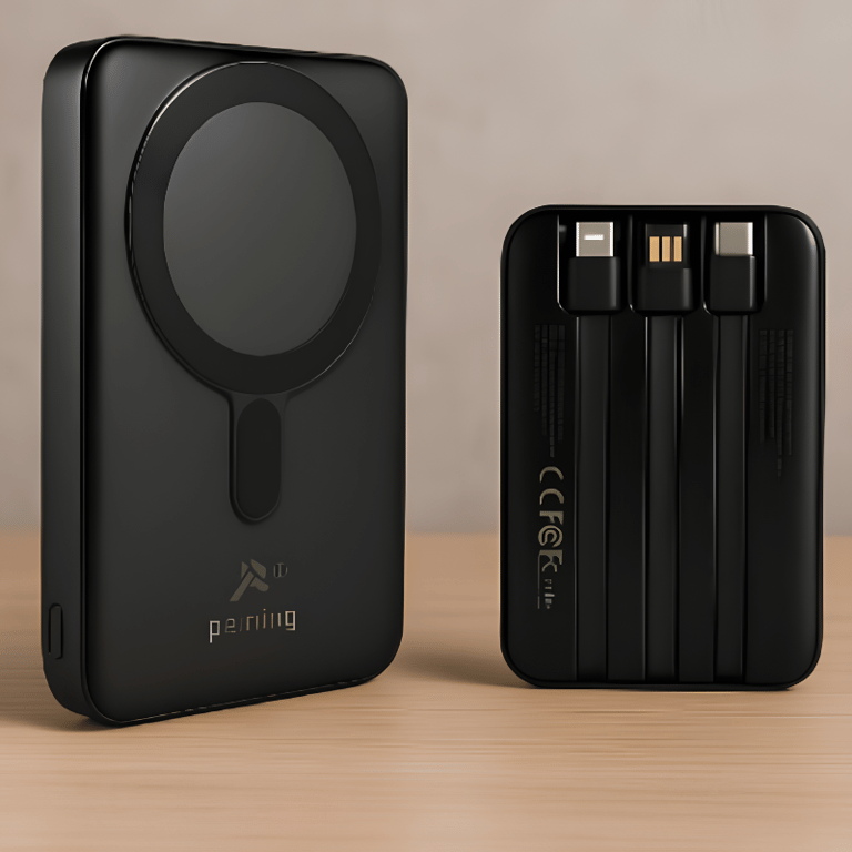 Power Bank 10000mAh Magsafe Indução Cabo Embutido 22.5W