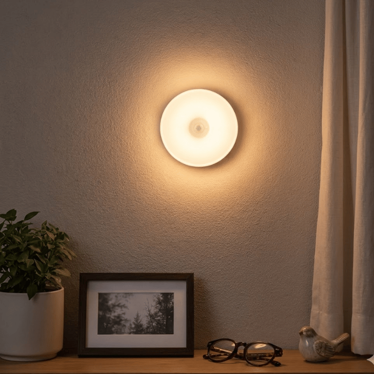 Luminária de Parede LED com Sensor de Presença e Luz Branco Quente