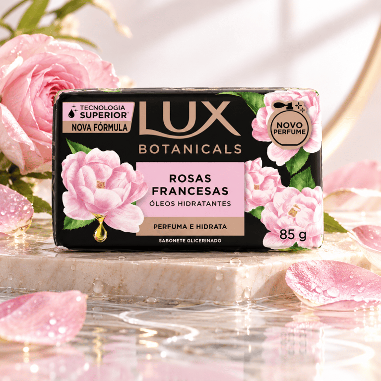 Sabonete Glicerinado em Barra Rosas Francesas Lux 85g