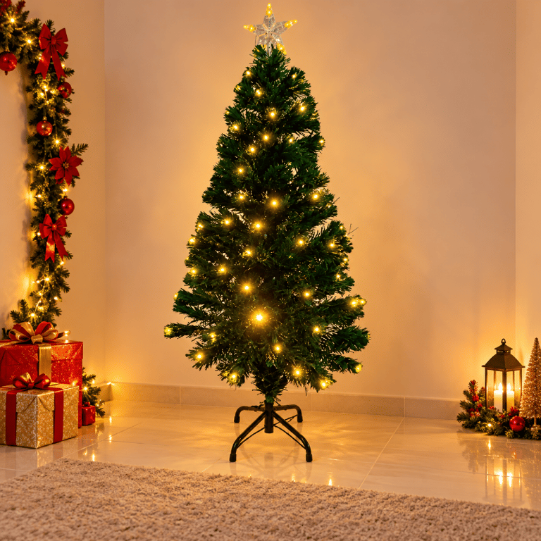 Árvore De Natal LED 1,8 Metros Com Luzes E Estrela Iluminada