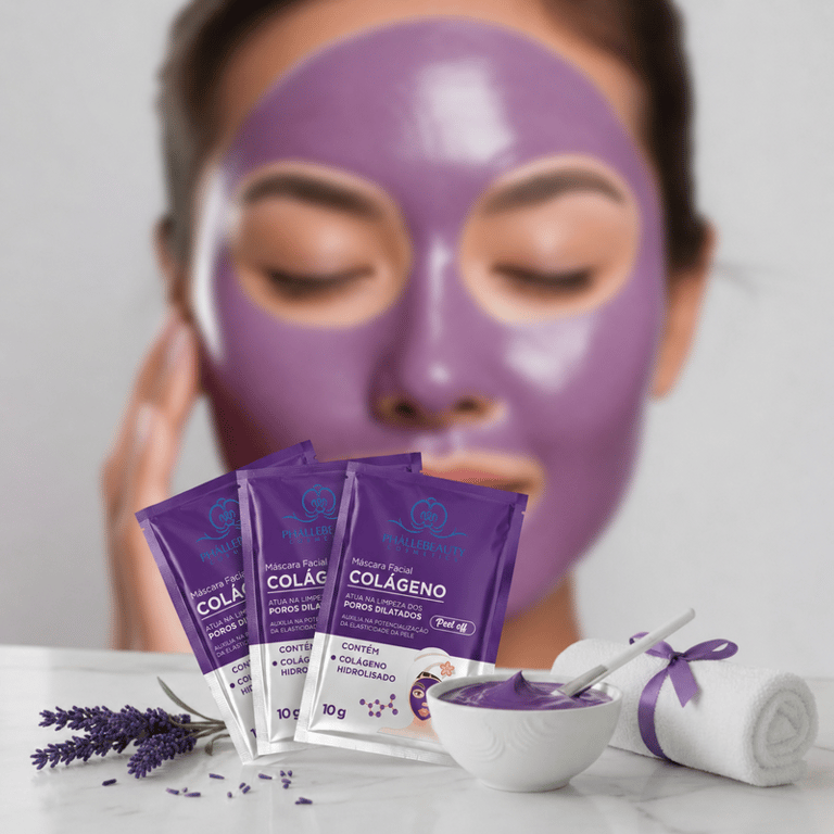 Máscara Facial Peel Off Colágeno Sachê Phállebeauty 10g