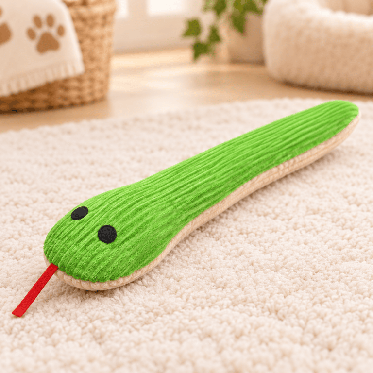 Brinquedo Cobra De Pelúcia Com Apito Para Pets