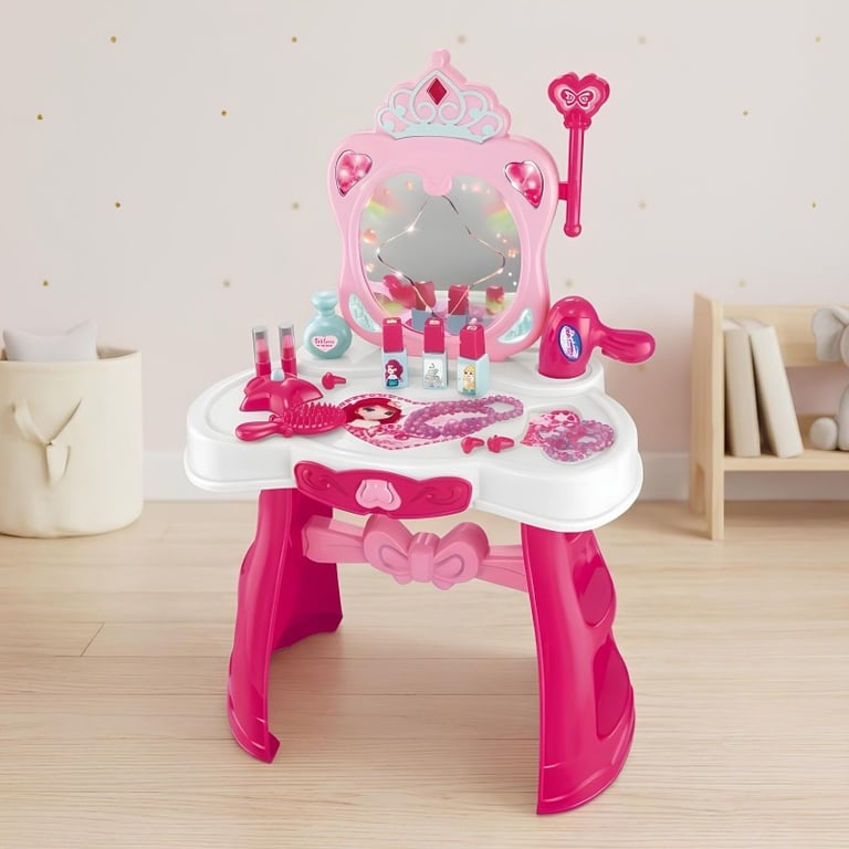 Penteadeira Infantil Beauty Play Set Com Luz Som E Varinha