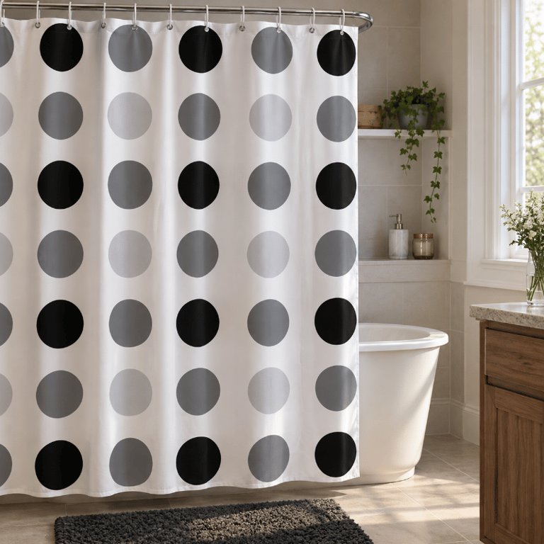 Cortina de Box para Banheiro 180x180cm Impermeável Antimofo com Ganchos Proteção Contra Respingos