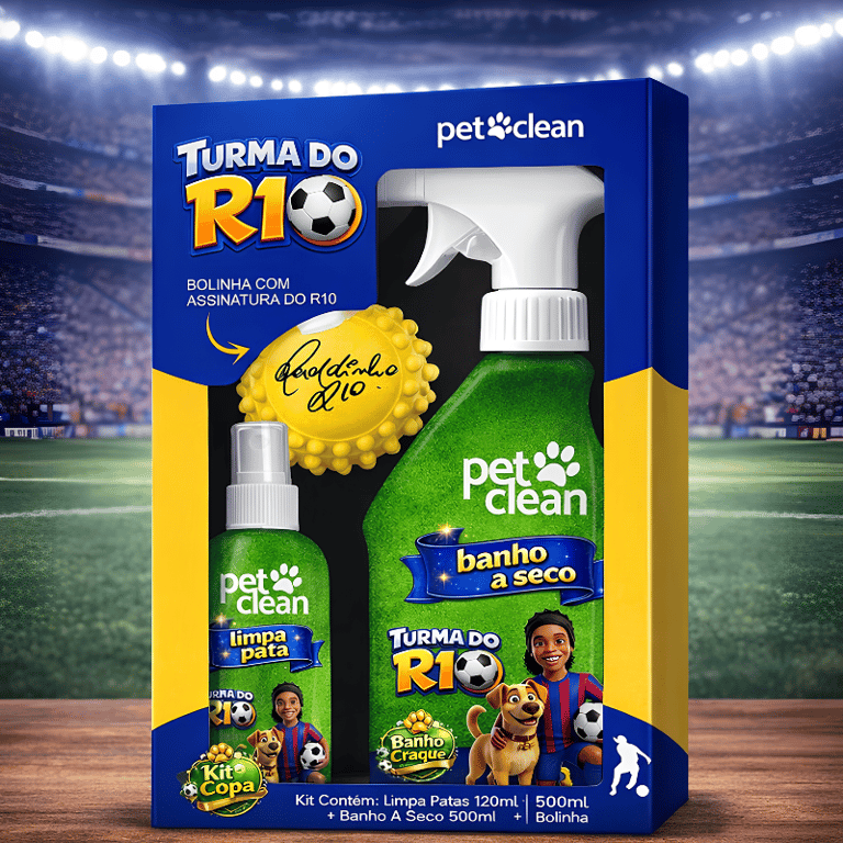 Kit Copa Pet Limpa Patas Banho A Seco Com Bola R10