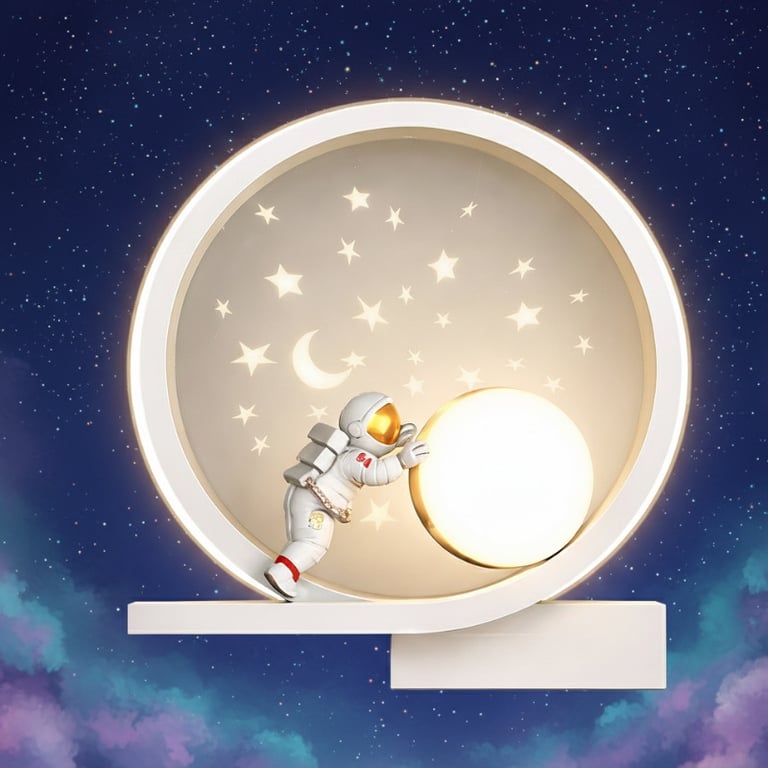 Luminária Arandela Astronauta Infantil Multicolor