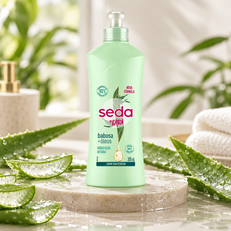 Creme Para Pentear Hidratação Intensa Babosa + Óleos By Rayza Seda 300ml