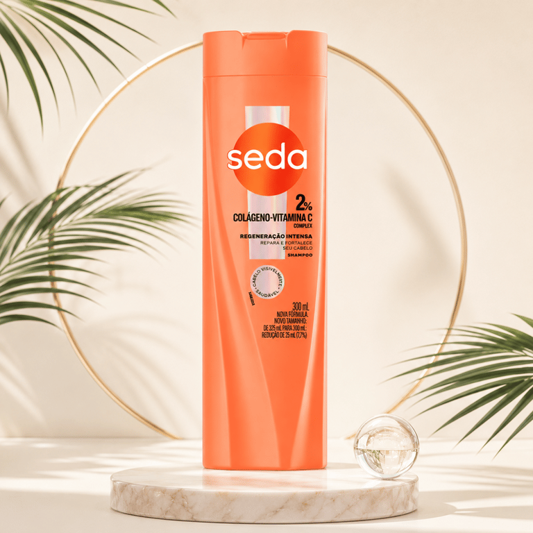 Shampoo Regeneração Intensa 2% Colágeno-Vitamina C Complex Seda 300ml