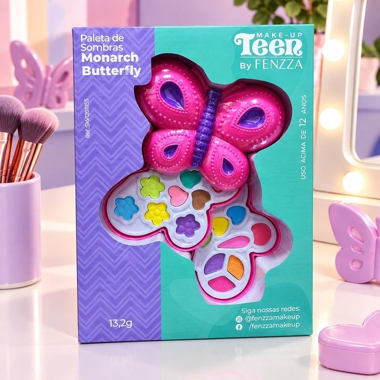 Paleta de Sombras Monarch Butterfly Make-Up Teen by Fenzza 13,2g