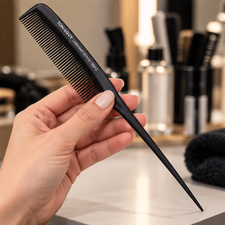 Pente Profissional De Cabelo Com Cabo Fino E Dentes Estreitos Para Divisão De Mechas Penteados E Finalização