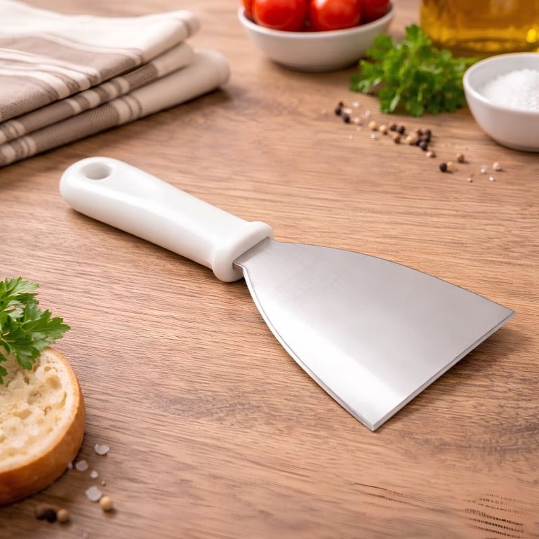 Espátula Reta Profissional Em Aço Inox Multiuso