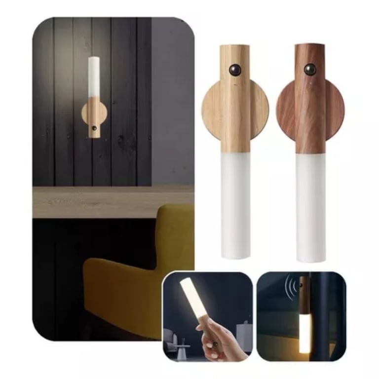 Luminária Luz Led Parede Recarregável Sensor de Movimento