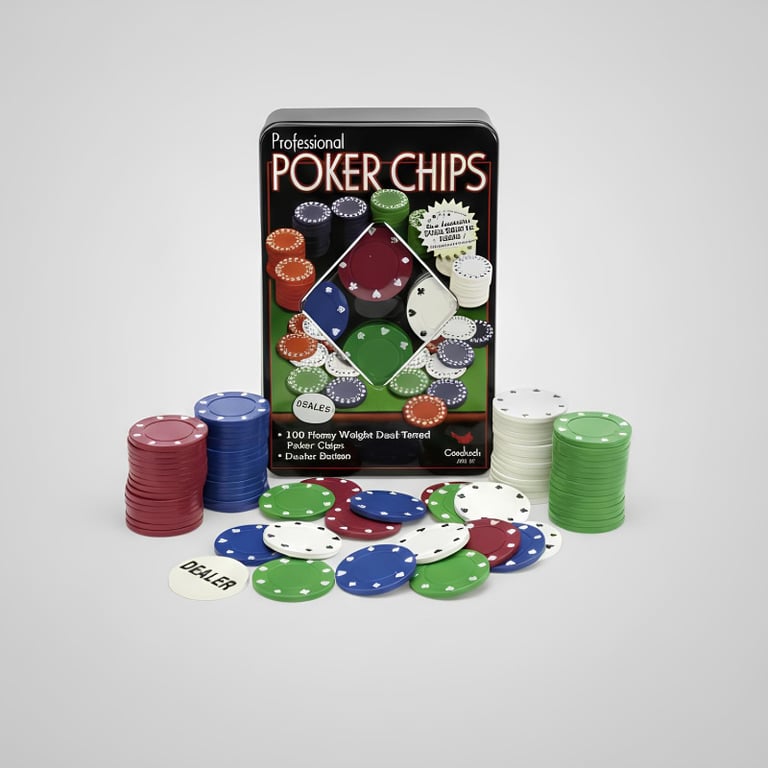 Kit Poker Profissional Em Lata 100 Fichas
