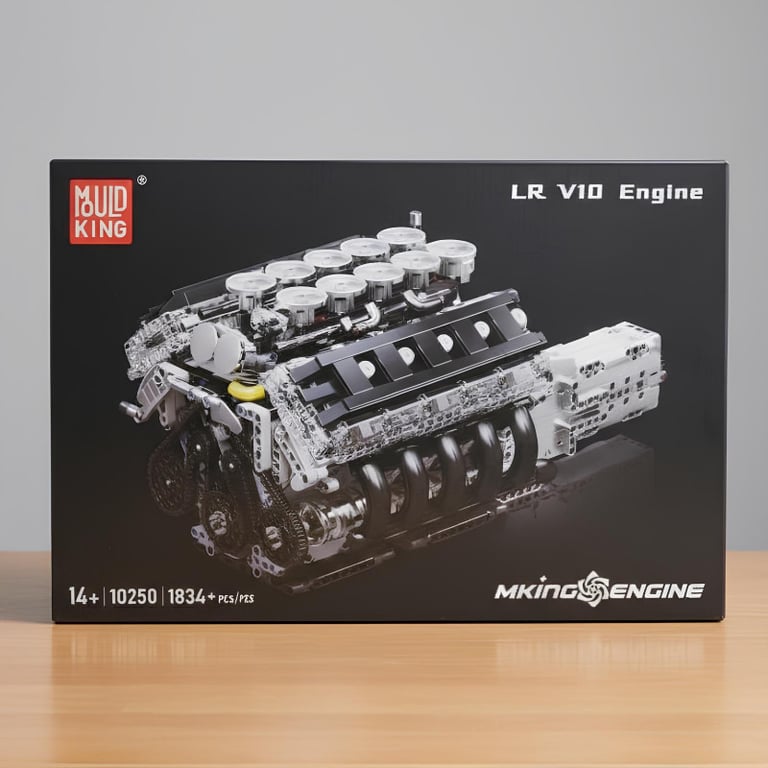 Blocos De Montar Motor LR V10 Com 1834 Peças